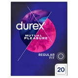 Durex Mutual Pleasure, condoms with intercourse-prolonging lubricant, ribbed with tabs, 20 pieces