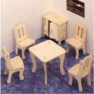 3D Holzklappmöbel Esszimmerpuzzle
