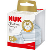 Tétine en silicone Nature Sense, M, 0-6 mois, 2 pièces, Nuk