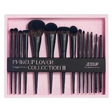 Jessup Matte Black Versatile Brush Collection Makeup Brush Set T336, 14 pieces.