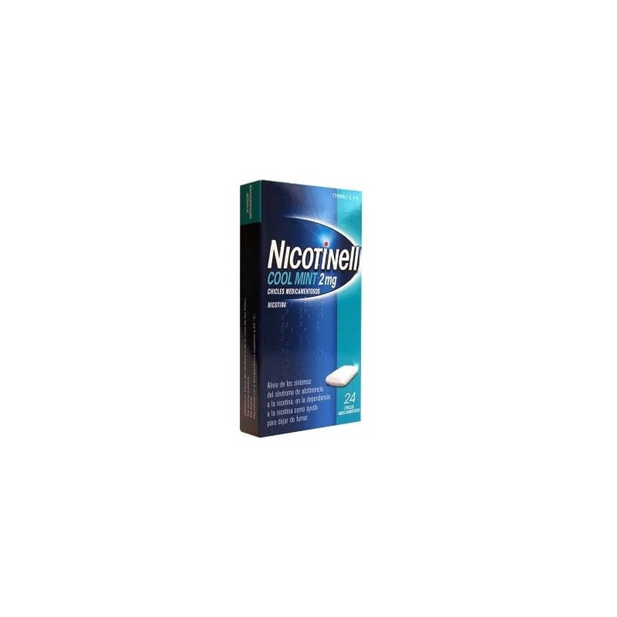 NICOTINELL COOL MINT 2 MG 24 MEDIZINISCHE KAUGUMMIS