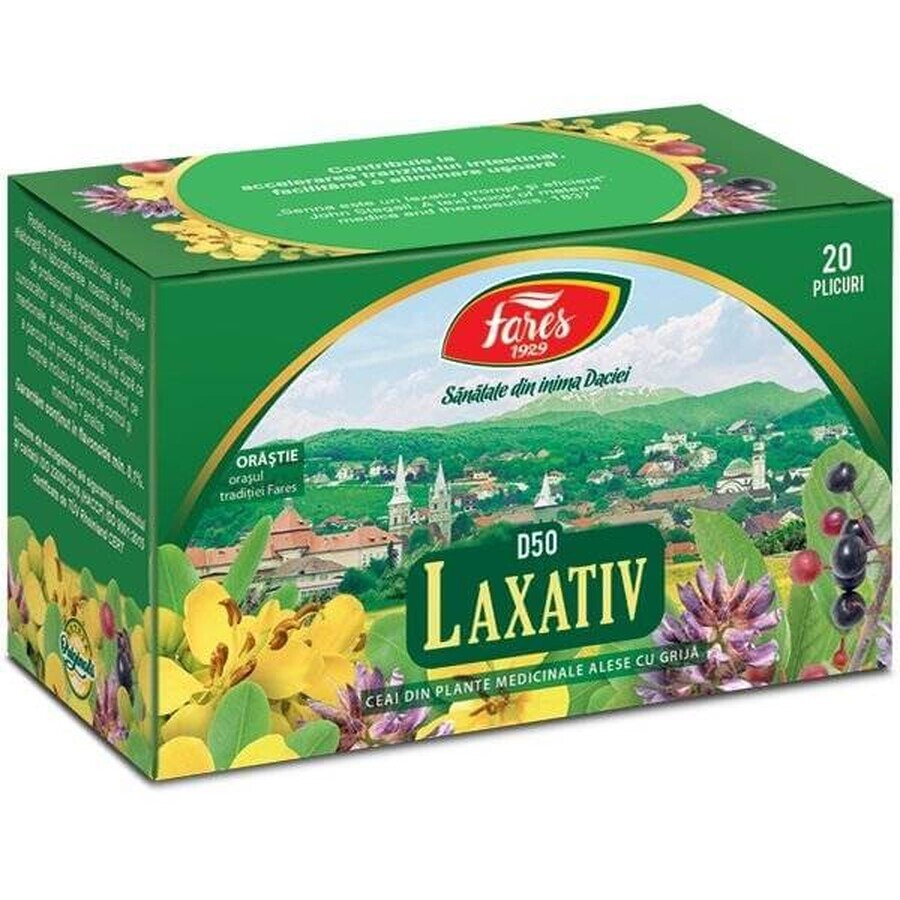 Tè lassativo, D50, 20 bustine, Fares