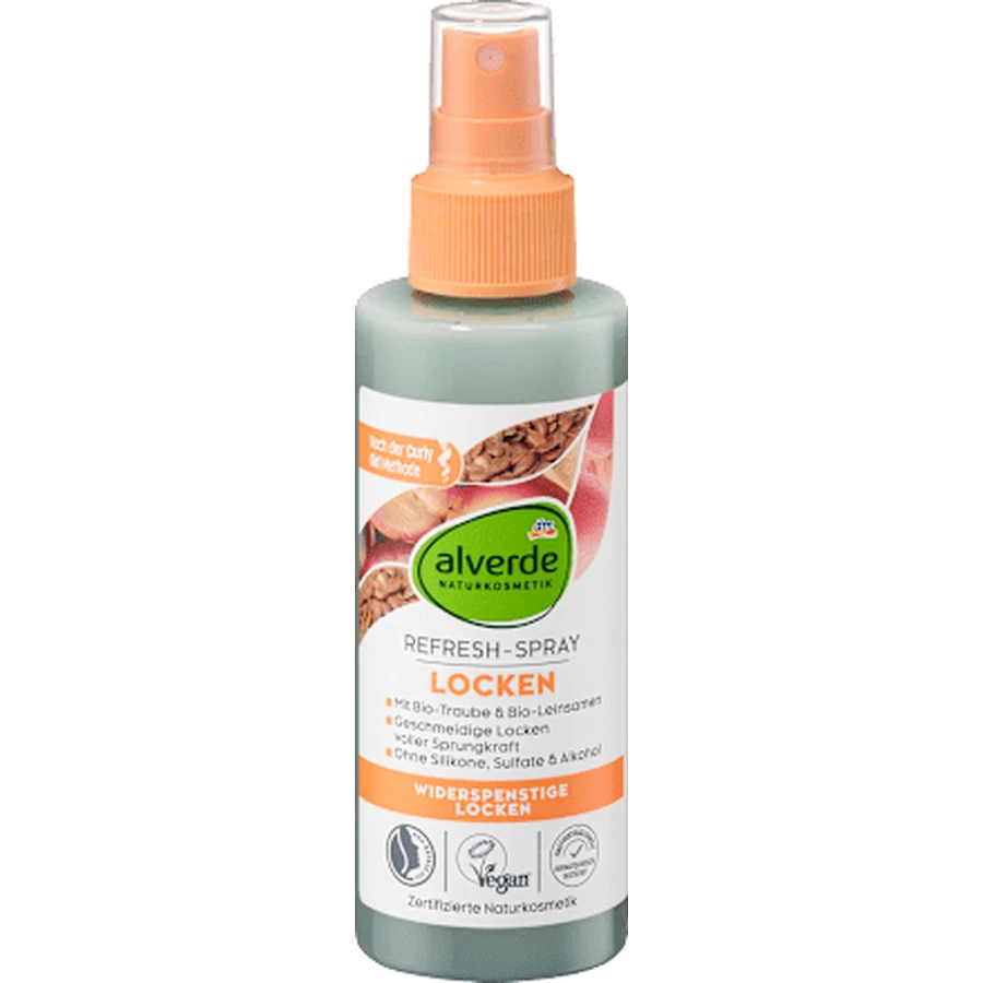alverde NATURKOSMETIK Spray pentru reîmprospătarea buclelor, 150 ml