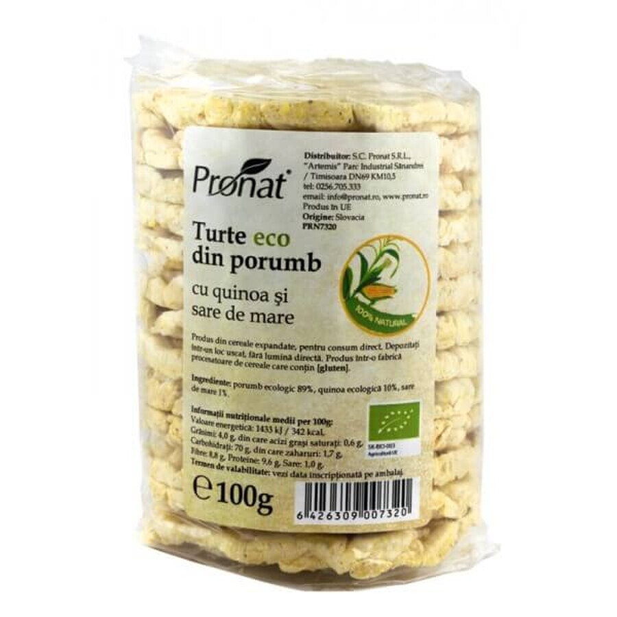 Eco maïs forel met quinoa en zeezout, 100 gr, Pronat