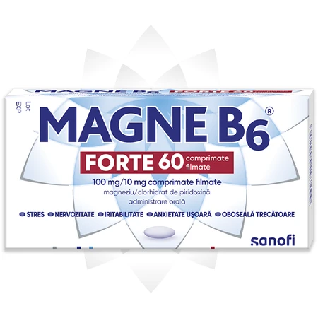 Magne B6 Forte 100 mg/10 mg, 60 Filmtabletten, Sanofi