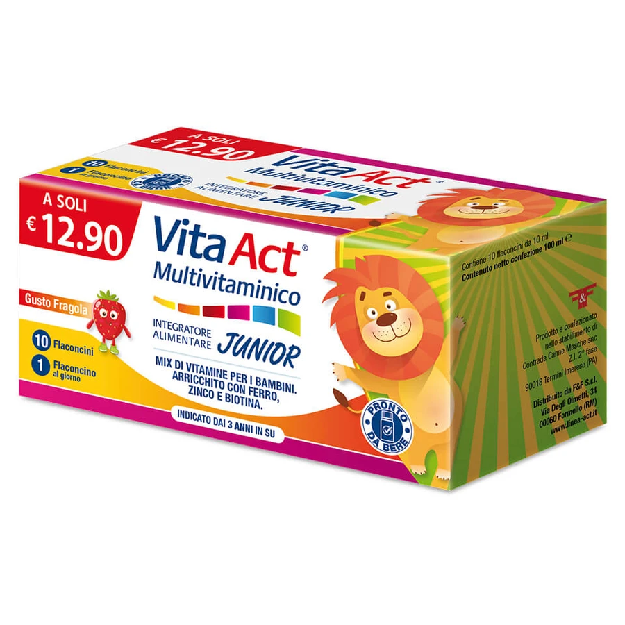 VITA ACT MULTIVITAMIN JUNIOR 10 VIALS STRAWBERRY FLAVOR