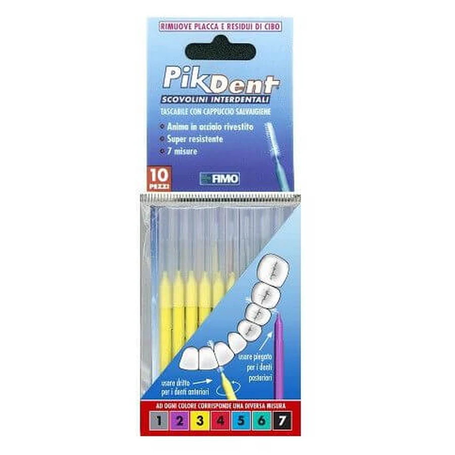 PIKDENT SCOVOLINI INTERDENTALI CON CAPPUCCIO SALVAIGIENE MISURA 3 (0,6MM)