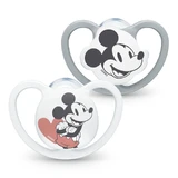 NUK SILICONE PACIFIERS 0-6 MONTHS MOUSE