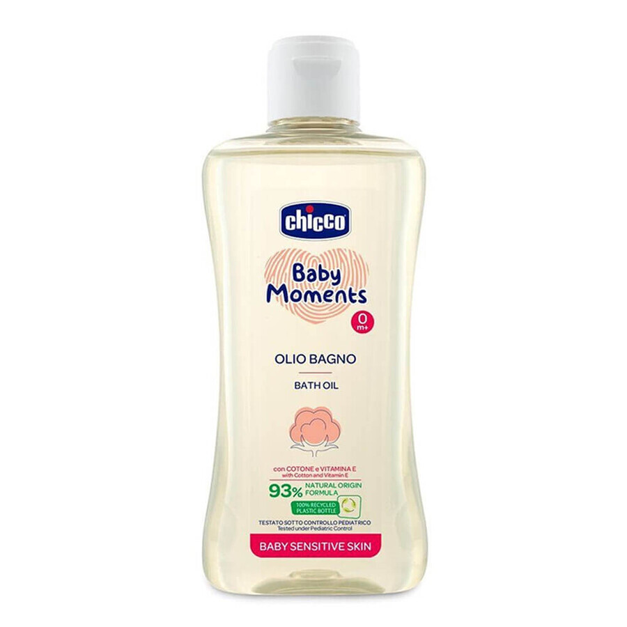 Baby Moments Sensitive Dermatological Bath Oil, 200 ml, +0 months, Chicco