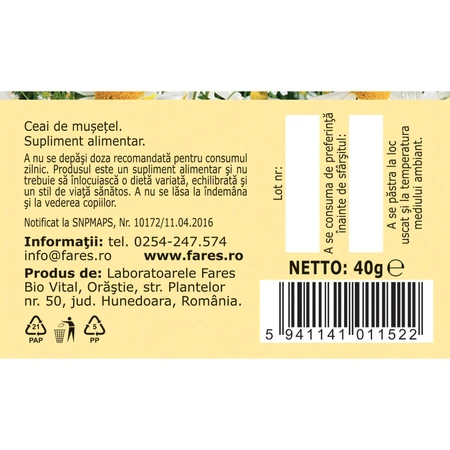 Kamillethee D121, 40 g, Fares