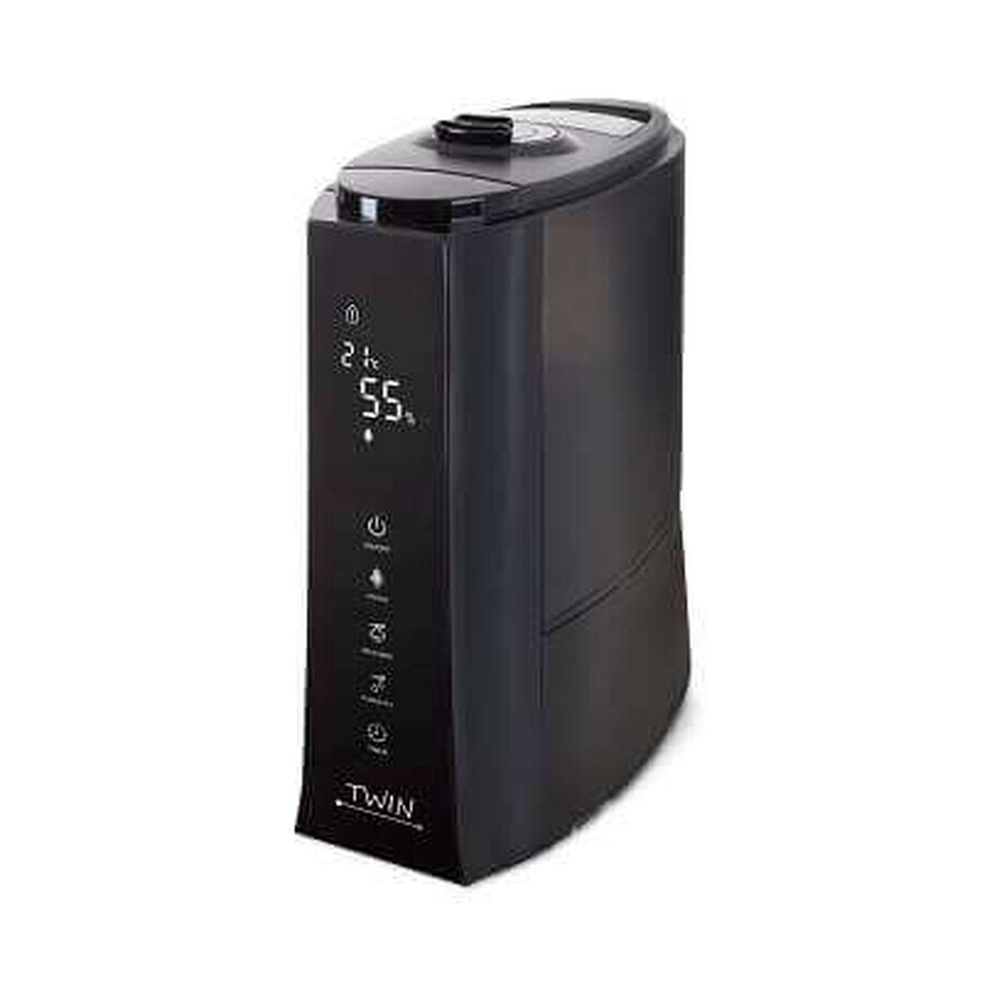 Humidificateur avec ionisation et diffuseur d'arômes TWIN, noir, Airbi