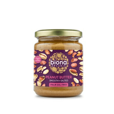 Eco Peanut Butter with Smooth Salt, 250 gr, Biona