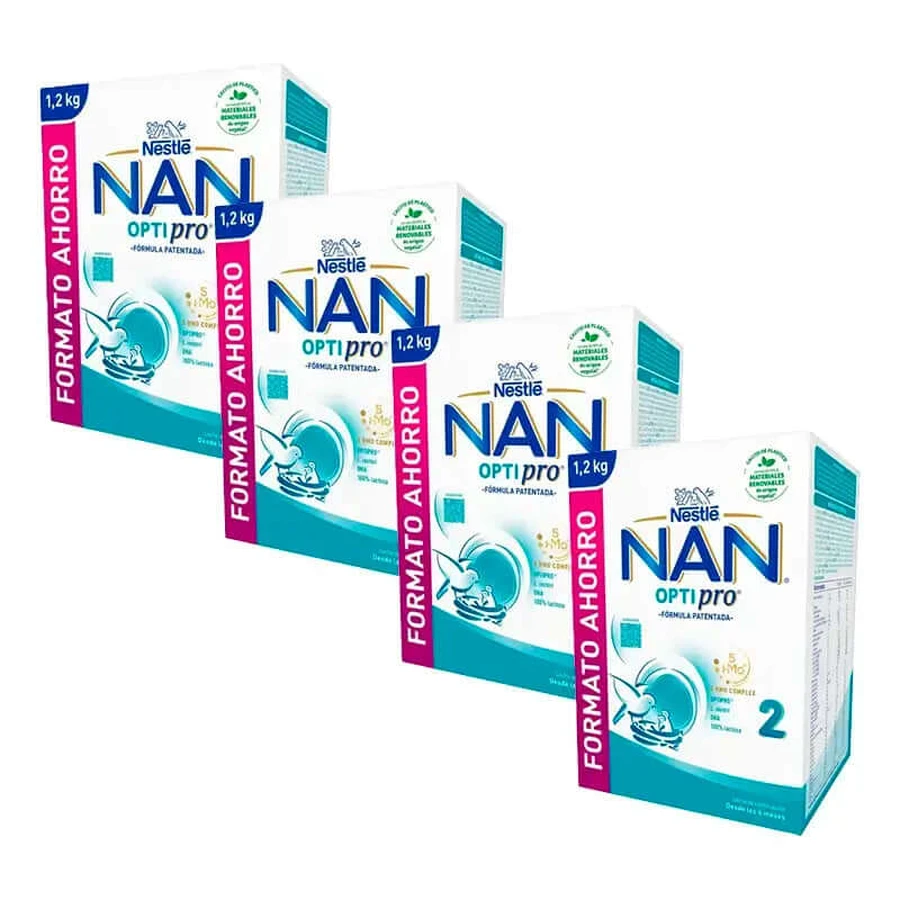 Nestlé Nan Optipro 2 Milchnahrung, 4X1200g