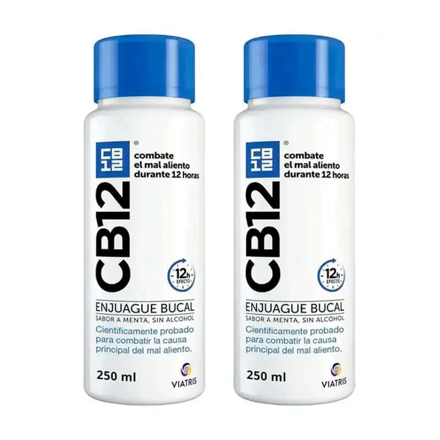Cb12 Mundwasser mit Minze Mundwasser mit Minzgeschmack bei Mundgeruch, 2X250 Ml