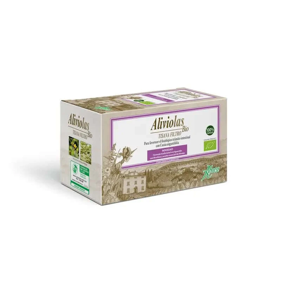 Aboca Aliviolas Organic Herbal Teas Constipation Herbal Teas, 20 sachets