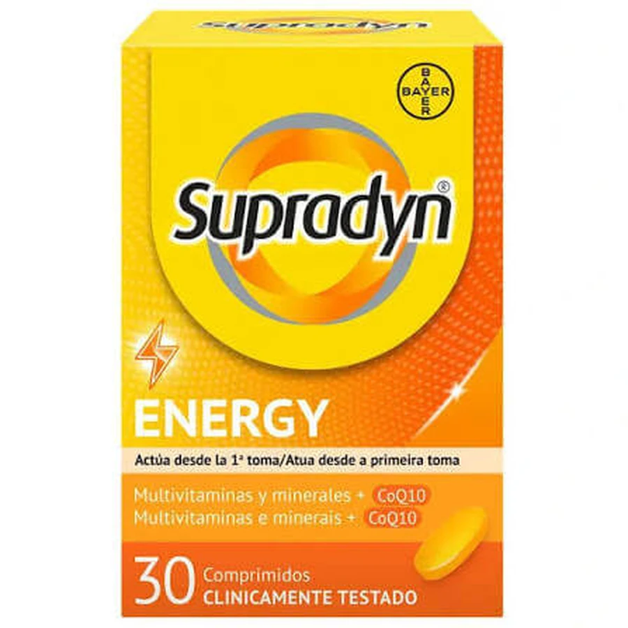 Supradyn Energy Vitamines, minéraux et énergie quotidienne, 3x30 comprimés