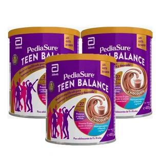 Pediasure Teen Balance Chocolate en Polvo Complemento Alimenticio para Adolescentes Pack 3 x 400 g