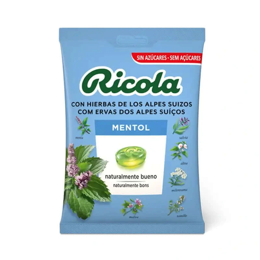 Ricola Menthol sugar free bag, 70 gr