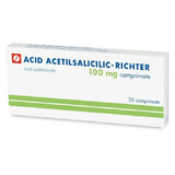 Acido acetilsalicilico 100 mg, 30 compresse, Gedeon Richter Romania