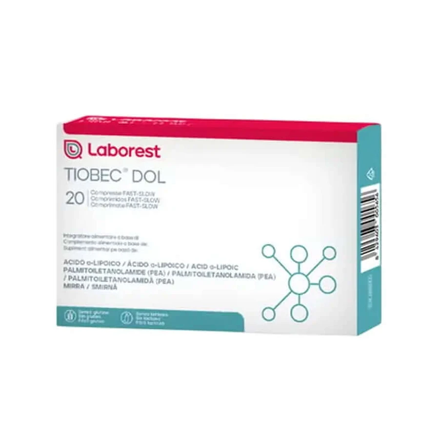 Tiobec Dol Nahrungsergänzungsmittel 20 Fast-Slow 20 Tabletten