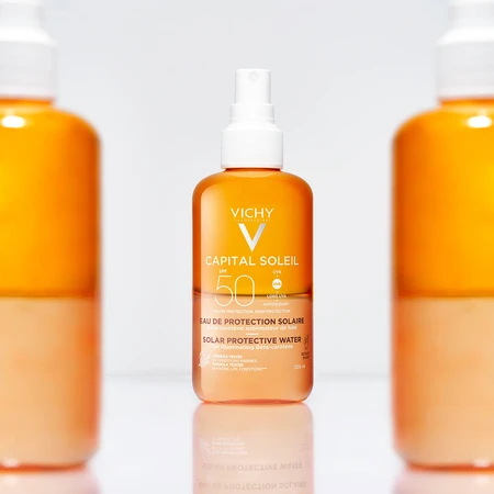 Vichy Capital Soleil Long Lasting Tan Face and Body SPF 50 Sunscreen Water, 200 ml, Vichy
