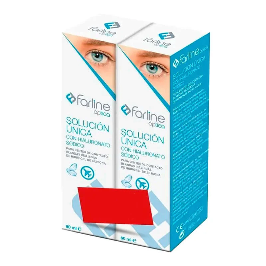 Farline Optica Hyaluronzuur enkelvoudige oplossing, pak 2 X60 Ml