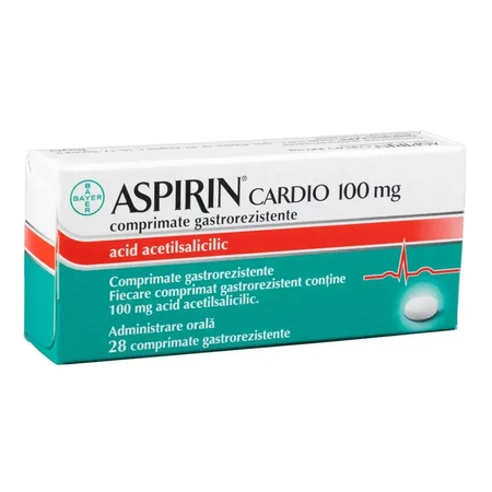 Aspirin Cardio 100mg, 28 tablets, Bayer