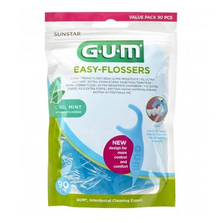 Easy Flossers tandzijde met muntsmaak, 90 stuks, Sunstar Gum