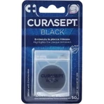 Black dental floss waxed with chlorhexidine, 20g, Curasept