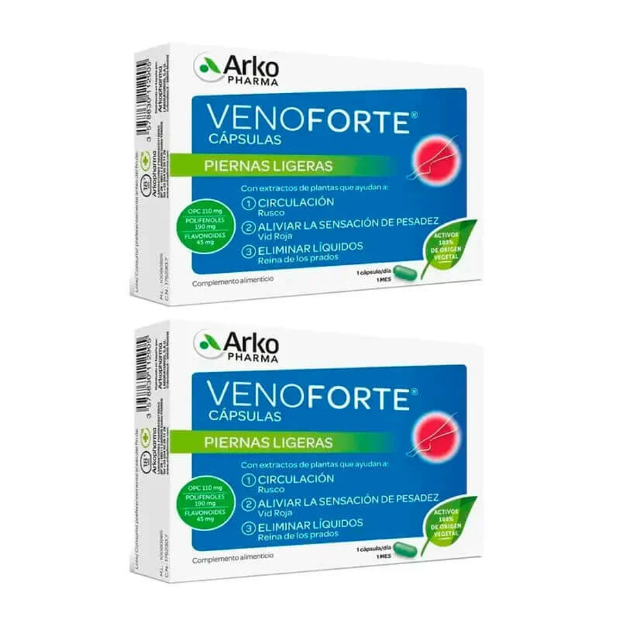 Arkopharma Venoforte, pack 2 x 30 capsules
