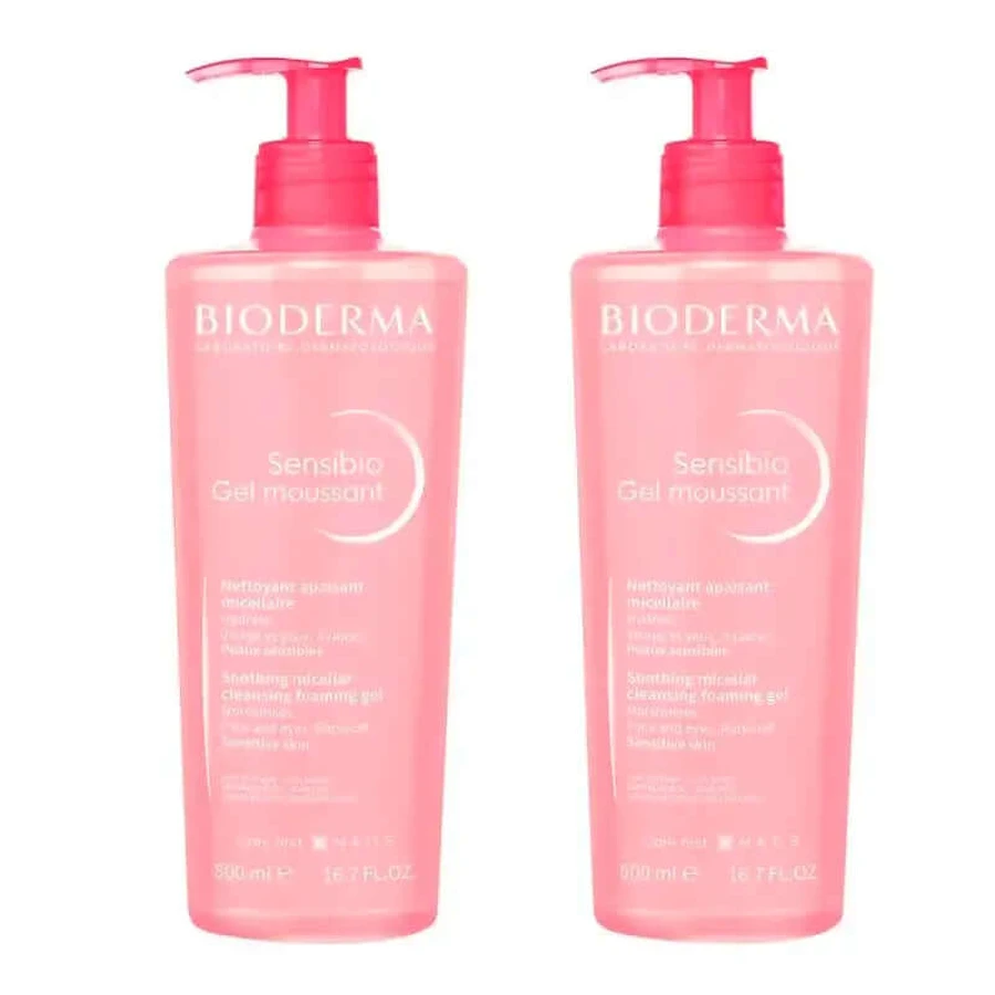 BIODERMA Sensibio Schuimende Gel, verpakking 2 x 500 ml