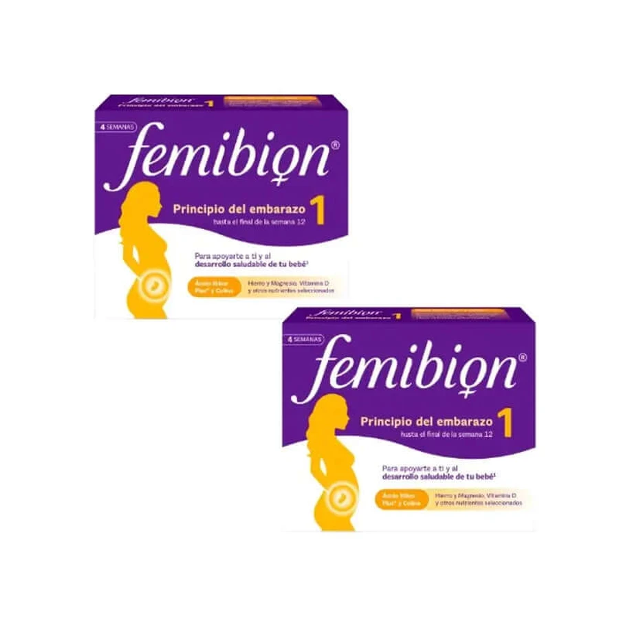 Femibion 1 Erstes Trimester, Wochen 1-12, Folsäure plus, 2X28 Tabletten