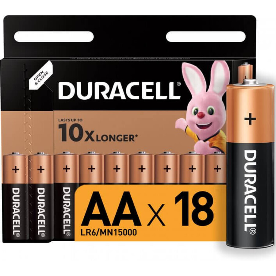 Batterijen Basic AA, 18 stuks, Duracell