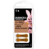 HA ZA312 hearing aid batteries, 6 pcs, Duracell