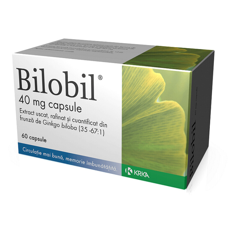 Bilobil 40 mg, 60 gélules, Krka