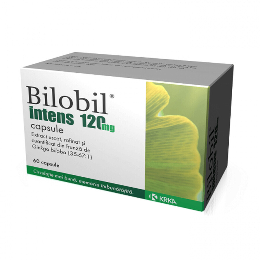 Bilobil Intens 120 mg, 60 gélules, Krka