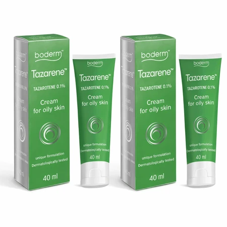 Boderm Tazarene Acnecrème, 2 × 40 ml