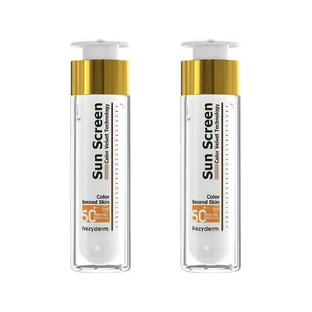 Frezyderm Zonnebrandcrème Kleur Fluweel Waterdicht Voor Gezicht SPF50+ met Pigment 2x50ml