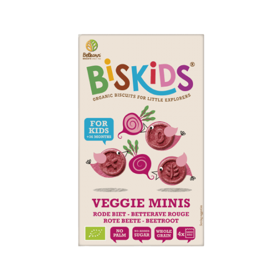 Biskids suikervrije koekjes met ecovlokken, 120 g, Belkorn