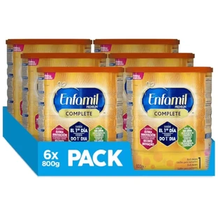 Enfamil Complete 1 Leche de Inicio, pack 6 X 800 Gr