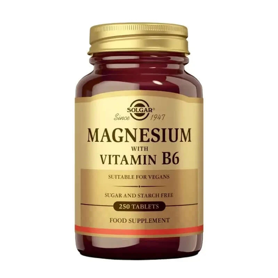 Solgar Magneziu cu vitamina B6, 250 comprimate