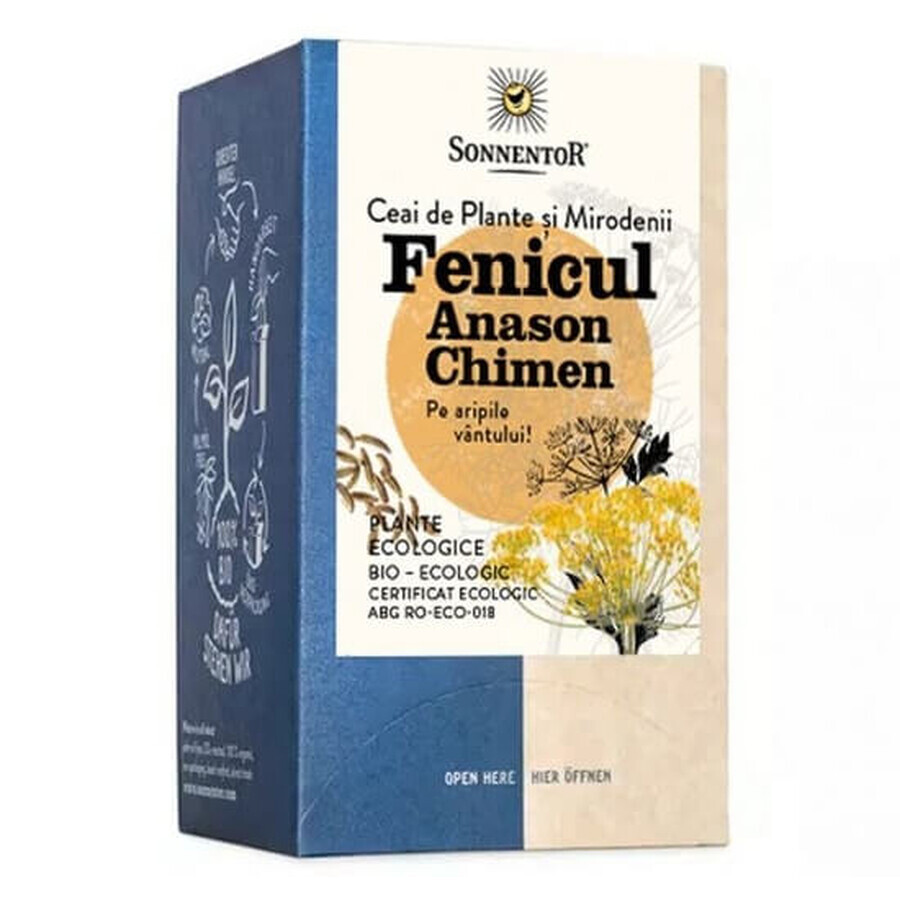 Tisane de fenouil, anis et cumin, 18 sachets, Sonnentor