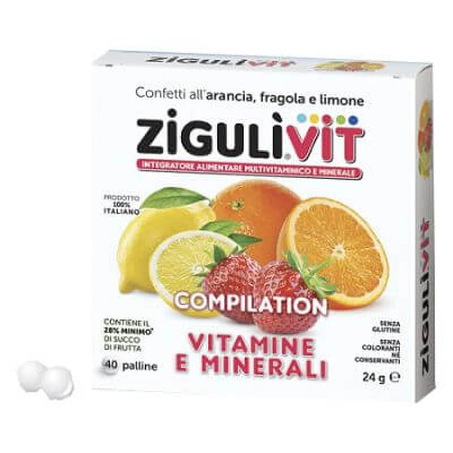 Ziguli vit compilatie 40 geglaceerde amandelen