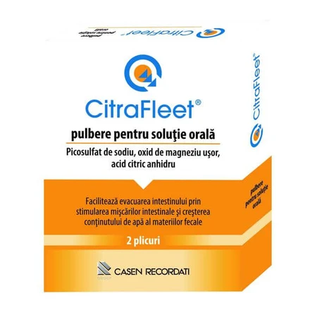 Citrafleet Pulver zur Herstellung einer Lösung zum Einnehmen, 2 Beutel, Casen Recordati