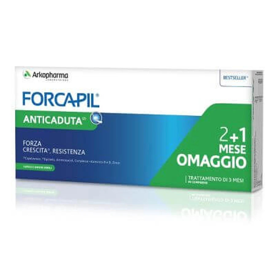 Forcapil anti haaruitval 90cpr 2 + 1 maand gratis