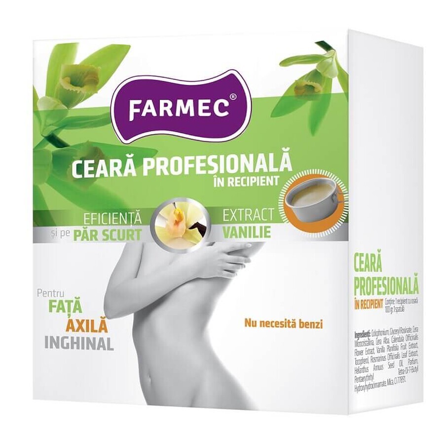 Cire à épiler professionnelle, 100 g, Farmec