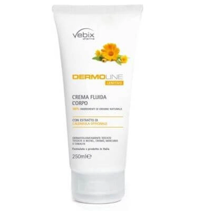 Vebix dermoline fluid calendula body cream 250 ml