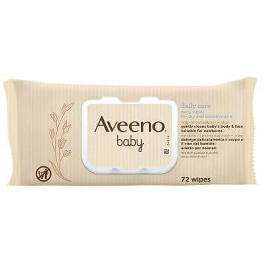 Chusteczki dla niemowląt Aveeno 72 szt.: ceny i cechy