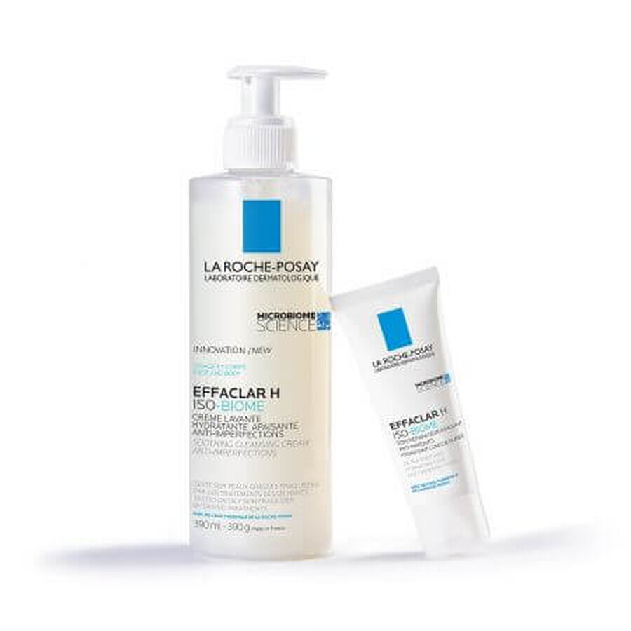 La Roche-Posay Effaclar H Iso-Biome crème hydratante et apaisante pour peaux grasses et fragiles, 40ml