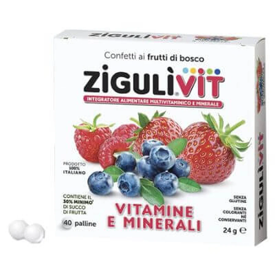 Ziguli vit fruttibosco 40 gekonfijte amandelen
